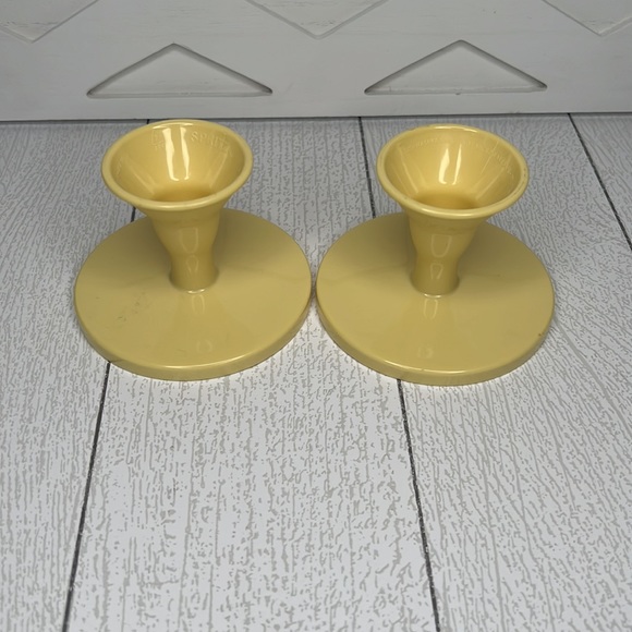 Matching Set of 2 Banana Yellow Risers Decorative Display Stands - Picture 7 of 8